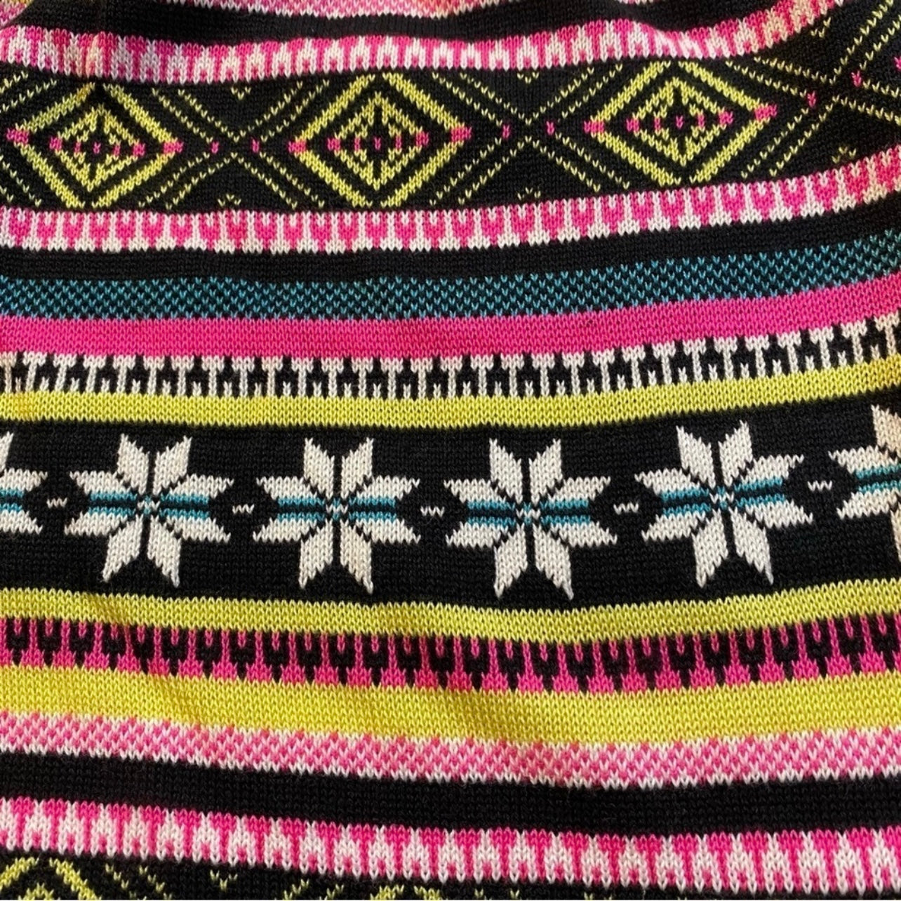 NWT Copper Key Size L Colorful Fair Isle Snowflake Knit Skirt (Runs Small)