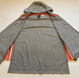 Adidas - Adidas Size S Show Your Stripes Sleeveless Grey Hoodie With Orange Side Stripes - Hoodies - Afterglow Market