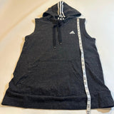 Adidas - Adidas Size S Sleeveless Hooded Kangaroo Pocket Active Tank w/ 3 Stripe Detail - Hoodies - Afterglow Market