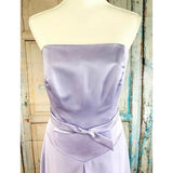 Alfred Angelo - Alfred Angelo Size M? Lavender Strapless Satin & Chiffon Formal Dress With Bow - Dresses - Afterglow Market