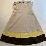 Alyn Paige New York - Alyn Paige New York Size 5/6 Khaki Yellow Brown Color Block Strapless Dress - Dresses - Afterglow Market