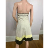 Alyn Paige New York - Alyn Paige New York Size 5/6 Khaki Yellow Brown Color Block Strapless Dress - Dresses - Afterglow Market