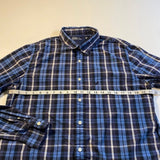 American Eagle AEO - American Eagle AEO Size L Blue Plaid 100% Cotton Casual Button Down Shirt - Shirts - Afterglow Market