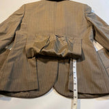 Ann Taylor - Ann Taylor Size 2 Tan Wool 2 Button Pinstripe Blazer Suit Jacket - Blazers - Afterglow Market