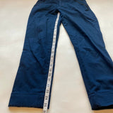 Anthro Cartonnier - Anthro Cartonnier Size 0 Lou Navy Tapered Crop Pants With Black Pocket Piping - Pants - Afterglow Market