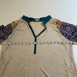 Anthropologie Tiny - Anthropologie Tiny Size M Elevor Balloon Floral Sleeve Mixed Materials Blouse - Tops - Afterglow Market
