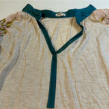 Anthropologie Tiny - Anthropologie Tiny Size M Elevor Balloon Floral Sleeve Mixed Materials Blouse - Tops - Afterglow Market