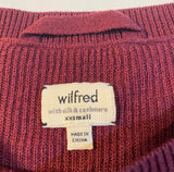 Aritzia Wilfred - Aritzia Wilfred Size XXS Burgundy Silk Cotton Cashmere Short Sleeve Sweater - Sweaters - Afterglow Market