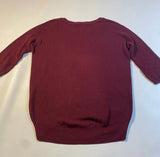 Aritzia Wilfred - Aritzia Wilfred Size XXS Burgundy Silk Cotton Cashmere Short Sleeve Sweater - Sweaters - Afterglow Market