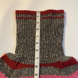Arizona Size - Arizona Size XS (Fits Like XXS) Metallic Pink Grey Red Stripe Turtleneck Sweater - Sweaters - Afterglow Market