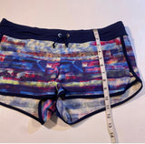 Athleta - Athleta Size L Blue Red Colorful Abstract Fully Lined Running Shorts W Pockets - Shorts - Afterglow Market