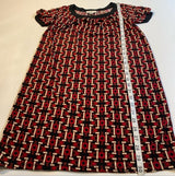 ATL Loft - ATL Loft Size XXSP Red Geometric Print Short Sleeve Ringer Stretch Jersey Dress - Dresses - Afterglow Market