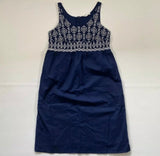 Beach Lunch Lounge - Beach Lunch Lounge Navy Dress With White Embroidery 100% Cotton Size XS - Dresses - Afterglow Market