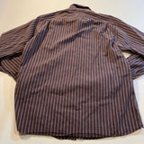 Ben Sherman - Ben Sherman Size 16 34-35 Plum Wine Purple Stripe Collared Button Up Shirt - Shirts - Afterglow Market