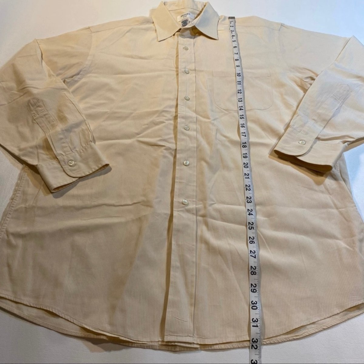 Brooks Brothers 346 - Brooks Brothers 346 Size 16-33 Yellow Striped Button Up Collared Dress Shirt - Shirts - Afterglow Market