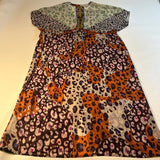 Cabi - Cabi Size M Sheer Escape Multicolor Animal Print V Neck Dress With Tie Waist - Dresses - Afterglow Market