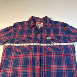 Carhartt - Carhartt Men’s Size M Red Blue Plaid Snap Up Long Sleeve Shirt - Shirts - Afterglow Market
