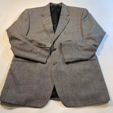 Chaps - Chaps Size 44R 100% Lambs Wool Grey Chevron Tweed Sport Coat Blazer Suit Jacket - Blazers - Afterglow Market