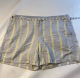 Columbia PFG - Columbia PFG Size 10 Grey & Yellow Stripe 5” Inseam 100% Cotton Shorts - Shorts - Afterglow Market
