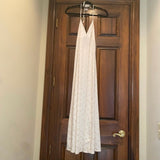 COOGI - COOGI Size S White Maxi Halter Dress W Gold Logo Print All Over - Dresses - Afterglow Market