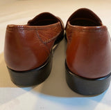 David Eden - David Eden Size 9.5 Handmade Italian Cognac Full Grain Leather Slip On Loafers - Shoes - Afterglow Market