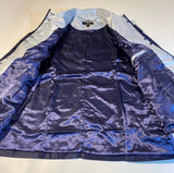 Dennis Basso - Dennis Basso Size M Blue Nylon Rain Jacket W Double Button Details - Jackets - Afterglow Market
