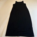 Eileen Fisher - Eileen Fisher Size Petite S Black Stretch Jersey Scoop Neck Midi Dress - Dresses - Afterglow Market