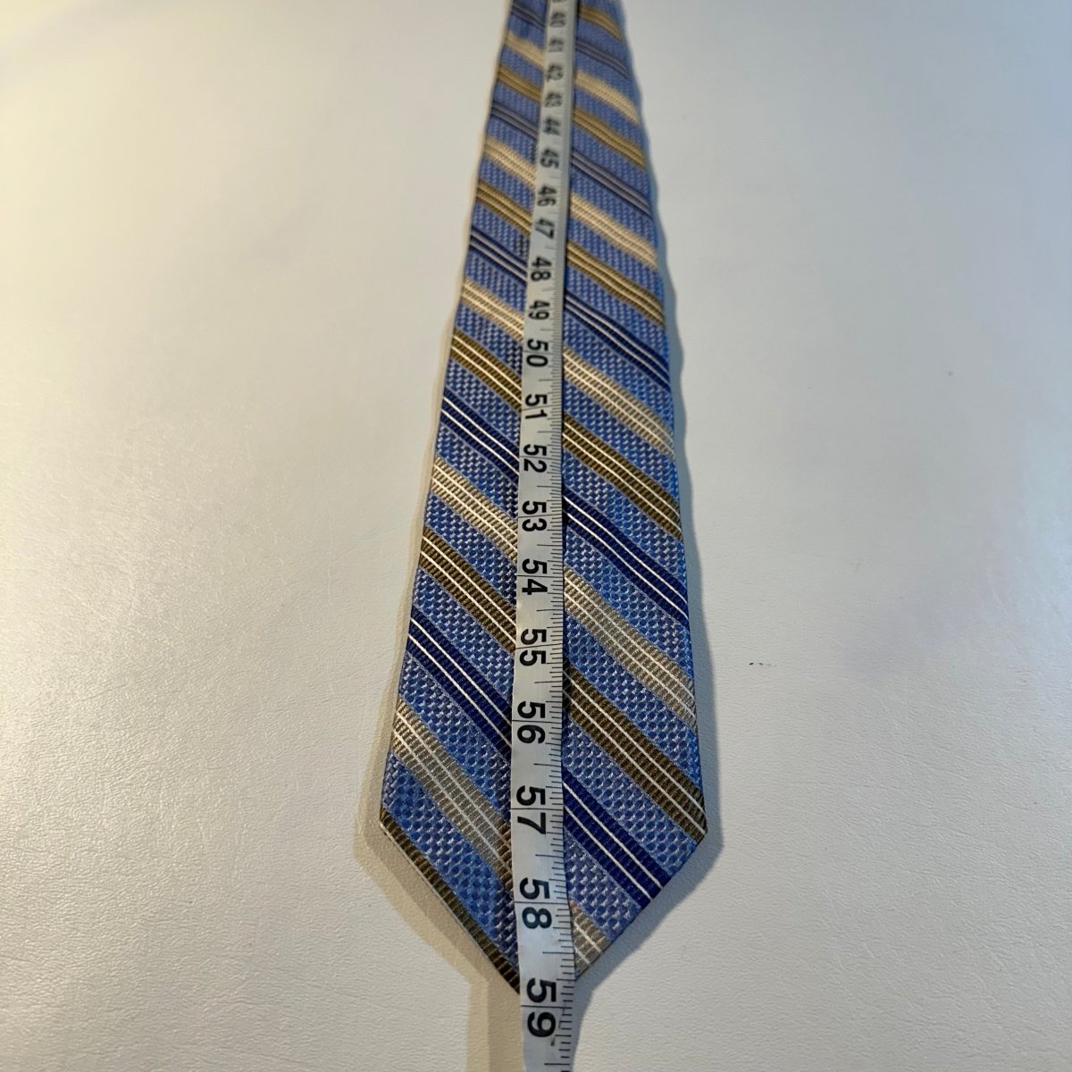 Faconnable - Faconnable 100% Silk Hand Made In Italy Blue Diagonal Neck Tie - Neckties - Afterglow Market