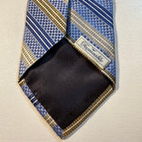 Faconnable - Faconnable 100% Silk Hand Made In Italy Blue Diagonal Neck Tie - Neckties - Afterglow Market