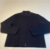 Faconnable - Faconnable Size M Dual Zip Navy Blue 100% Cotton Knit Sweater - Sweaters - Afterglow Market