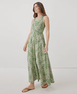 Pact - Fit & Flare Open Back Maxi Dress | Jade Palms - Dresses - Afterglow Market