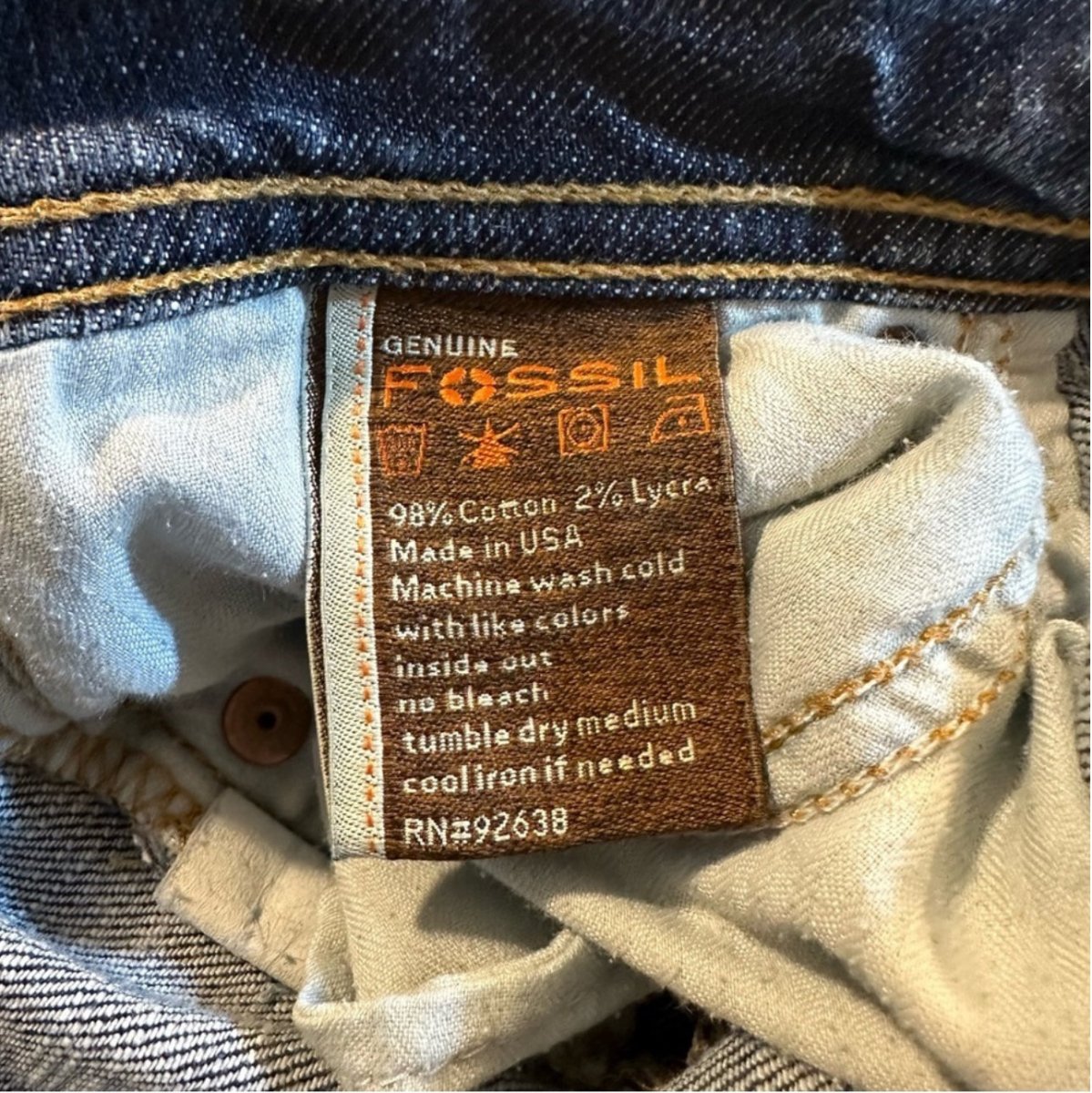 Fossil - Fossil Size 29 Medium Wash Mid Rise Slim Bootcut Jeans 98% Cotton - Jeans - Afterglow Market