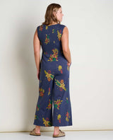 Toad&Co - Gemina V SL Jumpsuit | True Navy Lg Floral Print - Jumpsuits - Afterglow Market