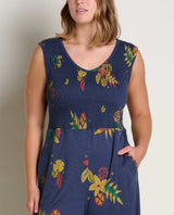 Toad&Co - Gemina V SL Jumpsuit | True Navy Lg Floral Print - Jumpsuits - Afterglow Market