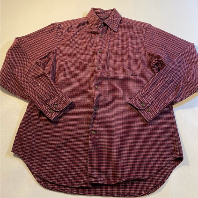 Gap Size XS Red Blue Checkered Plaid Flannel Button Down Collared Casual Shirt