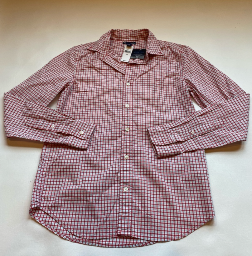 NWT Gap $47 Plaid Slim Fit Lightweight Long Sleeve Casual Button Down Shirt