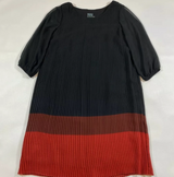 Gabby Skye (Nordstrom) Size 4 Accordion Pleat Color Block 3/4 Sleeve Lined Chiffon Dress