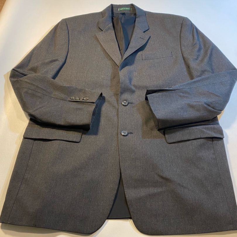 LRL Ralph Lauren Size 42L Grey Wool Sport Coat Suit Jacket Blazer