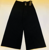 NWT $425 Crea Concept Size 40 Wide Leg Wool Pants W Side Patch Button Closure