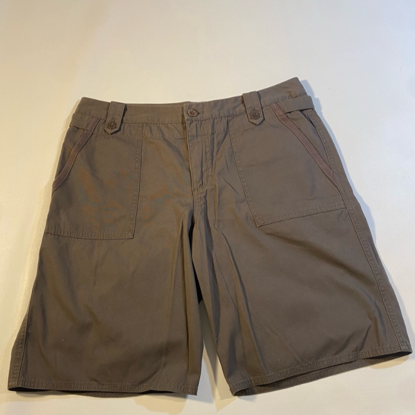 NWT $69 Sigrid Olsen Size 10 Brownish Grey 100% Cotton Bermuda Shorts