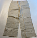 Lilly Pulitzer Size 4 Main Line Fit 100% Cotton Cropped Khaki Pants