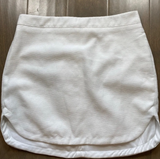 Sans Souci Size M (Runs Small) Textured Ivory Rounded Hem Subtle Hi-Low Skirt