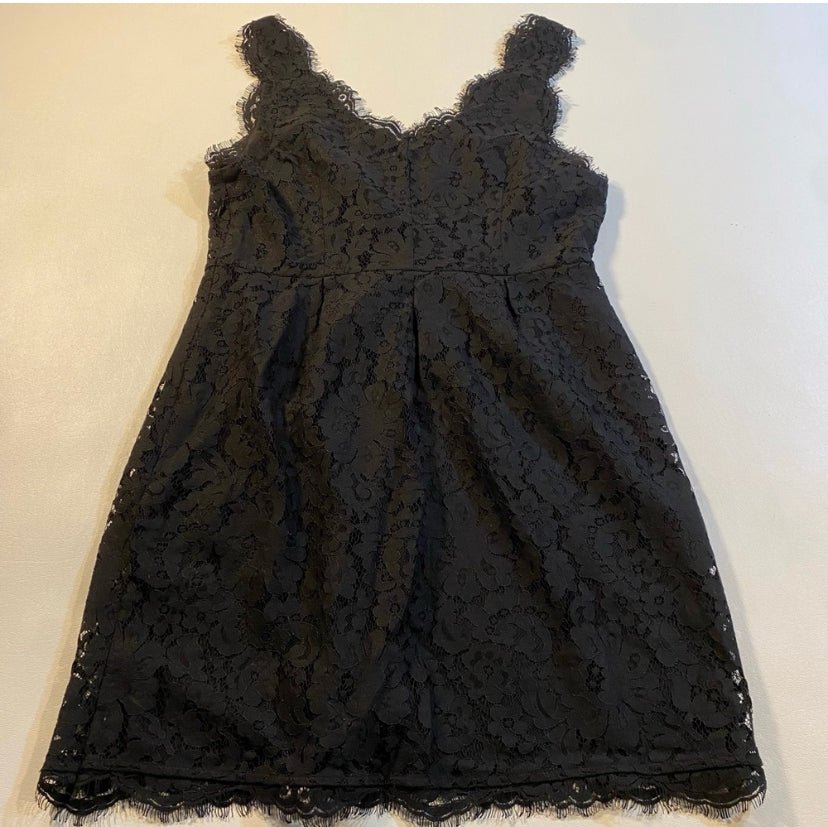 Joie - Joie $338 Size S Black Rory Scalloped Eyelash Lace Short Cocktail Party Dress - Dresses - Afterglow Market