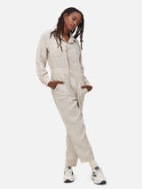 Mate The Label - Linen Long Sleeve Jumpsuit | Natural - Jumpsuits - Afterglow Market
