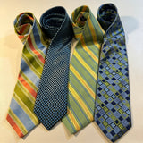 Ted Baker - Lot Of Four Ted Baker Hand Tailored 100% Silk Neck Ties - Neckties - Afterglow Market
