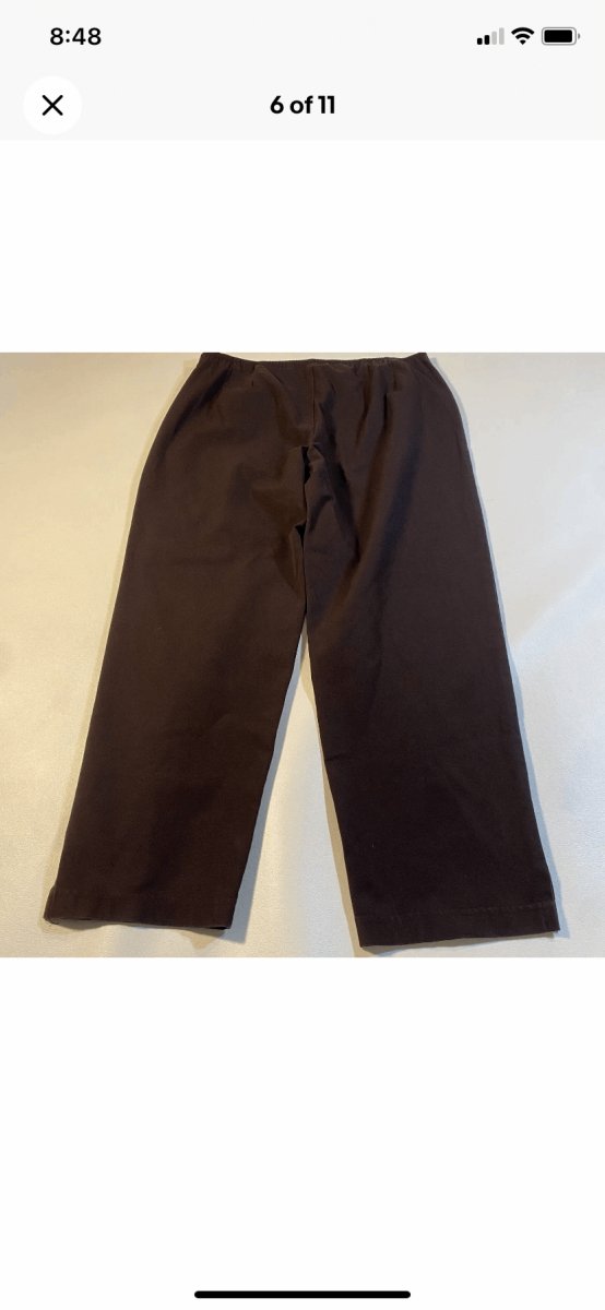 Eileen Fisher - Lot Of TWO Eileen Fisher Size PM Casual Cotton Blend Ankle Pants W Side Slits - Pants - Afterglow Market