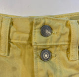 Lucky Brand - Lucky Brand Size 00/24 Yellow Denim Cutoff Mid-Rise Double Button Jean Shorts - Shorts - Afterglow Market