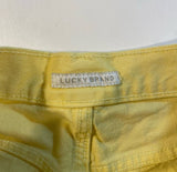 Lucky Brand - Lucky Brand Size 00/24 Yellow Denim Cutoff Mid-Rise Double Button Jean Shorts - Shorts - Afterglow Market