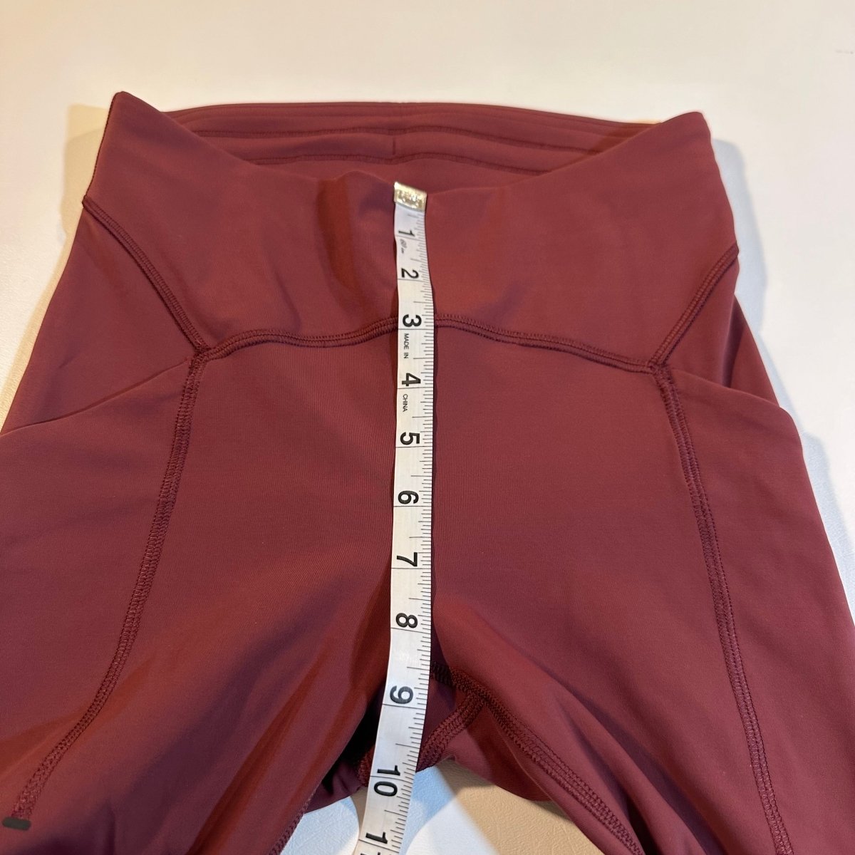 #save - Lululemon Size 4 Maroon Women’s Power Through High Rise Tights/Leggings - Afterglow Market