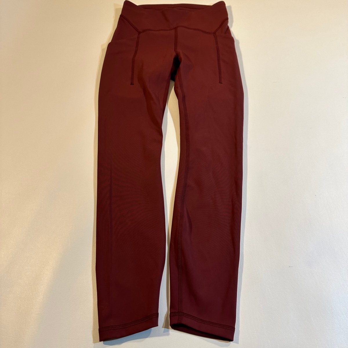 #save - Lululemon Size 4 Maroon Women’s Power Through High Rise Tights/Leggings - Afterglow Market